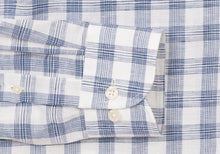 Load image into Gallery viewer, The Dark Blue Drumlin Cotton Linen Check Casual Shirt Casual Shirt- Ledbury