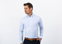 Load image into Gallery viewer, The Light Blue Draper Hidden-Button Dress Shirt Dress Shirt- Ledbury