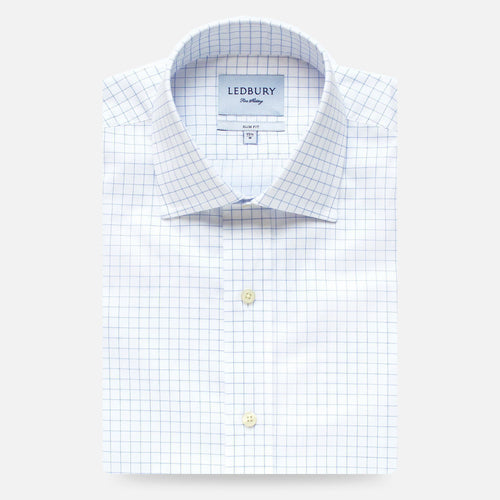 The Blue Carrington Windowpane Dress Shirt