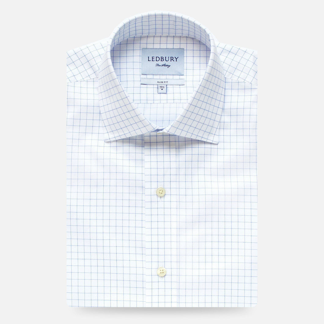 The Blue Carrington Windowpane Dress Shirt