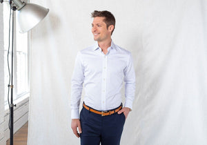 The Blue Carrington Windowpane Dress Shirt