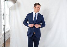 Load image into Gallery viewer, The Blue Carrington Windowpane Dress Shirt