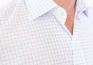 The Blue Carrington Windowpane Dress Shirt