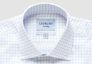 The Blue Carrington Windowpane Dress Shirt
