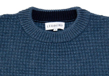 Load image into Gallery viewer, The Dark Blue Heather Britton Color Block Crew Neck Sweater