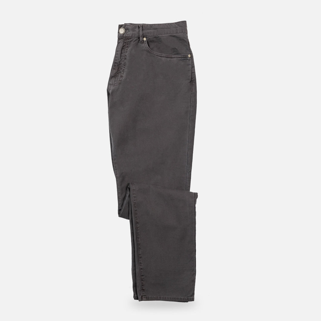 The Charcoal Franklin 5-Pocket Washed Twill Pant Pants- Ledbury