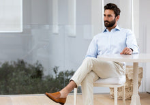 Load image into Gallery viewer, The Blue Fine Twill Mid-Spread Dress Shirt Dress Shirt- Ledbury