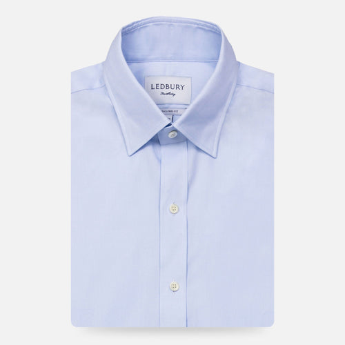 The Light Blue Draper Hidden-Button Dress Shirt Dress Shirt- Ledbury