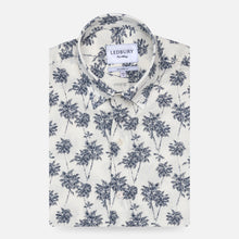 Load image into Gallery viewer, The Navy Short Sleeve Bennett Palm Print Casual Shirt
