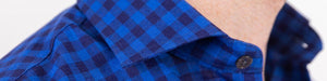 The Dark Blue Martell Cotton Linen Gingham Casual Shirt Casual Shirt- Ledbury