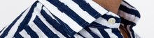 Load image into Gallery viewer, The Navy Tobin Linen Printed Seersucker Casual Shirt Casual Shirt- Ledbury