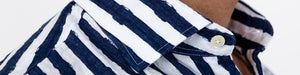 The Navy Tobin Linen Printed Seersucker Casual Shirt Casual Shirt- Ledbury