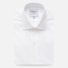 Load image into Gallery viewer, The White Fine Twill Mid-Spread Dress Shirt Dress Shirt- Ledbury