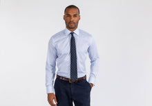Load image into Gallery viewer, The Light Blue Anderson Fine Twill Stripe Dress Shirt