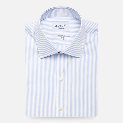 The Light Blue Anderson Fine Twill Stripe Dress Shirt