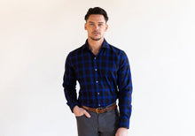Load image into Gallery viewer, The Cobalt Antonio Check Casual Shirt Casual Shirt- Ledbury