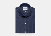 Load image into Gallery viewer, The Dark Blue Arjun Windowpane Dress Shirt