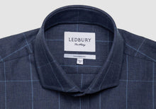 Load image into Gallery viewer, The Dark Blue Arjun Windowpane Dress Shirt