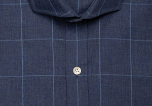 The Dark Blue Arjun Windowpane Dress Shirt