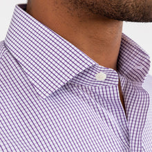 Load image into Gallery viewer, The Purple Coleridge Box Check Dress Shirt