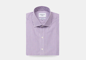 The Purple Coleridge Box Check Dress Shirt