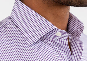 The Purple Coleridge Box Check Dress Shirt