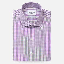 Load image into Gallery viewer, The Purple Coleridge Box Check Dress Shirt