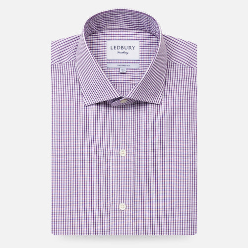 The Purple Coleridge Box Check Dress Shirt