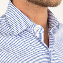Load image into Gallery viewer, The Blue Coleridge Box Check Dress Shirt