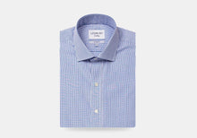 Load image into Gallery viewer, The Blue Coleridge Box Check Dress Shirt