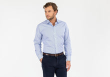 Load image into Gallery viewer, The Blue Coleridge Box Check Dress Shirt