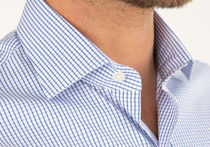 The Blue Coleridge Box Check Dress Shirt