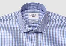Load image into Gallery viewer, The Blue Coleridge Box Check Dress Shirt