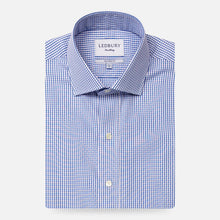 Load image into Gallery viewer, The Blue Coleridge Box Check Dress Shirt