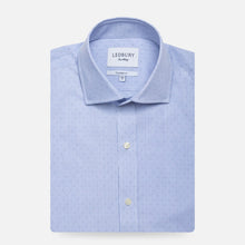 Load image into Gallery viewer, The Blue Conlon Dot Dress Shirt Dress Shirt- Ledbury