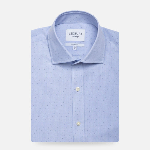 The Blue Conlon Dot Dress Shirt Dress Shirt- Ledbury