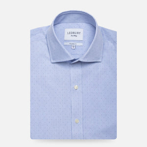 The Blue Conlon Dot Dress Shirt Dress Shirt- Ledbury