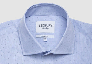 The Blue Conlon Dot Dress Shirt Dress Shirt- Ledbury