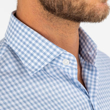 Load image into Gallery viewer, The Light Blue Crosswell Brushed Gingham Casual Shirt