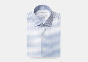 The Light Blue Crosswell Brushed Gingham Casual Shirt