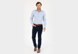 The Light Blue Crosswell Brushed Gingham Casual Shirt
