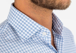 The Light Blue Crosswell Brushed Gingham Casual Shirt