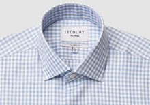 Load image into Gallery viewer, The Light Blue Crosswell Brushed Gingham Casual Shirt