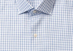The Light Blue Crosswell Brushed Gingham Casual Shirt