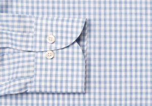 The Light Blue Crosswell Brushed Gingham Casual Shirt