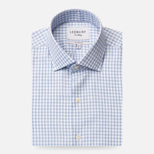 The Light Blue Crosswell Brushed Gingham Casual Shirt
