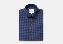 Load image into Gallery viewer, The Dark Blue Heather Crosswell Brushed Gingham Casual Shirt