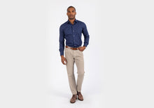 Load image into Gallery viewer, The Dark Blue Heather Crosswell Brushed Gingham Casual Shirt