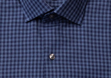 Load image into Gallery viewer, The Dark Blue Heather Crosswell Brushed Gingham Casual Shirt