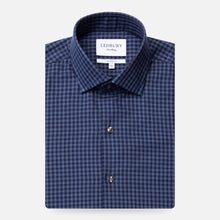 Load image into Gallery viewer, The Dark Blue Heather Crosswell Brushed Gingham Casual Shirt